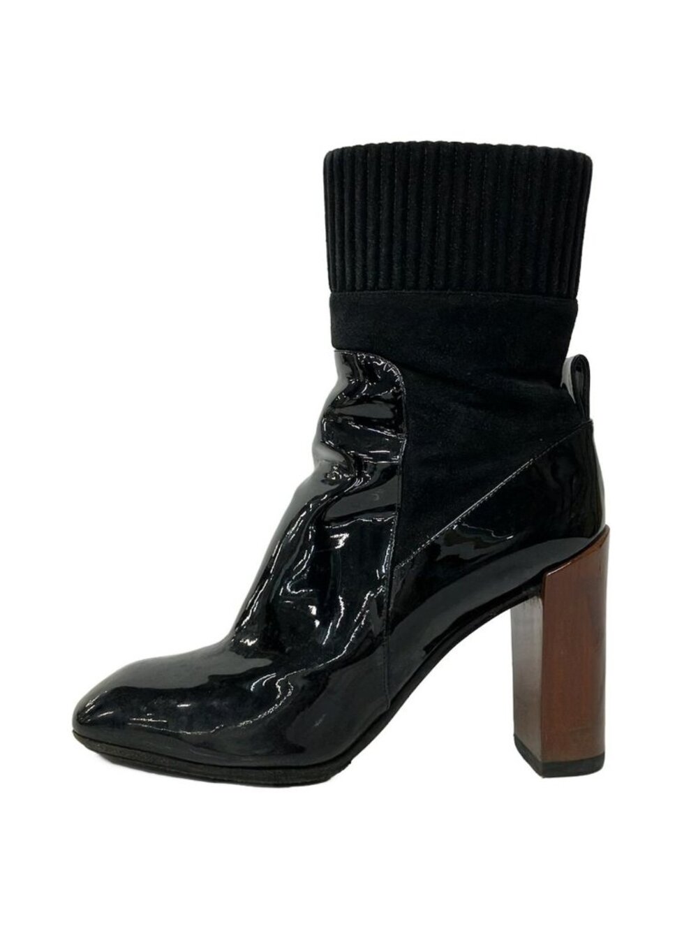 Louis Vuitton Short Boots Black Leather 36.5